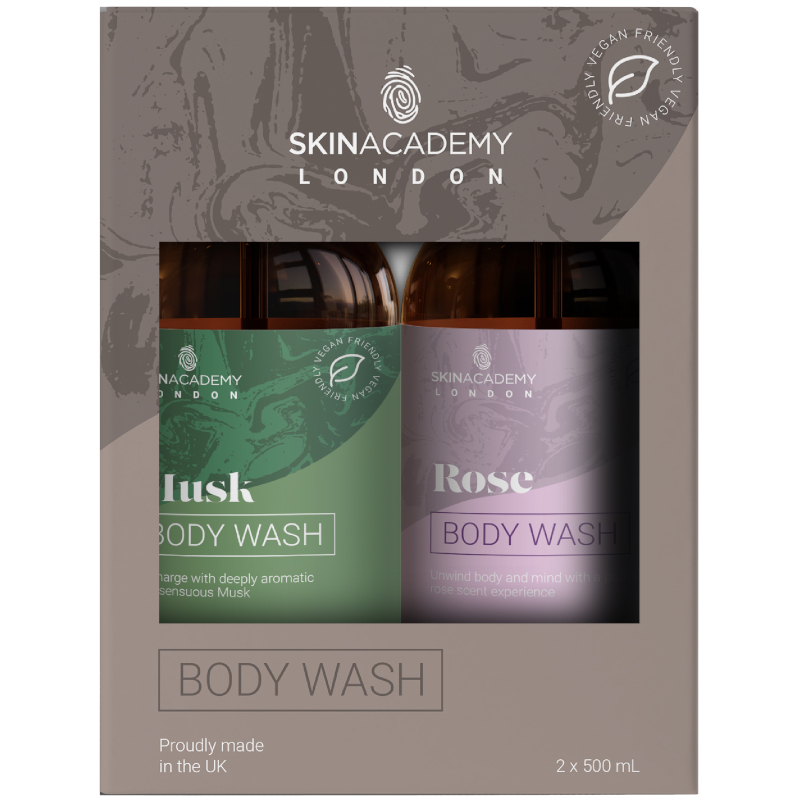 Skin Academy London Body Wash Twin Pack - Musk + Rose