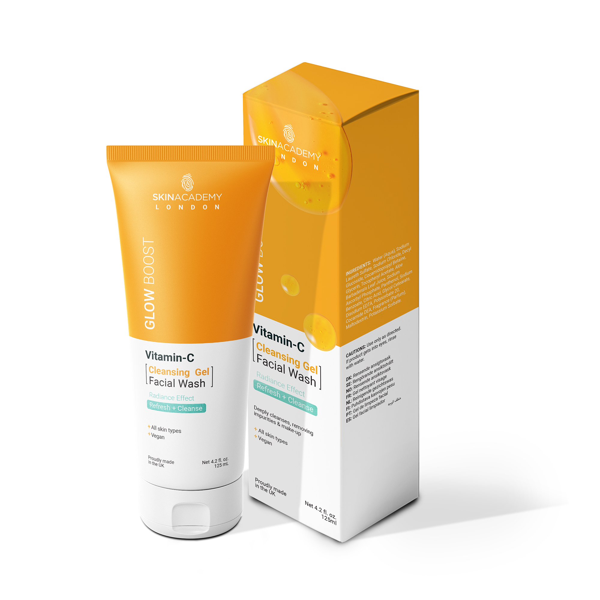 Skin Academy London Glow Boost Cleansing Gel Facial Wash - Image 2