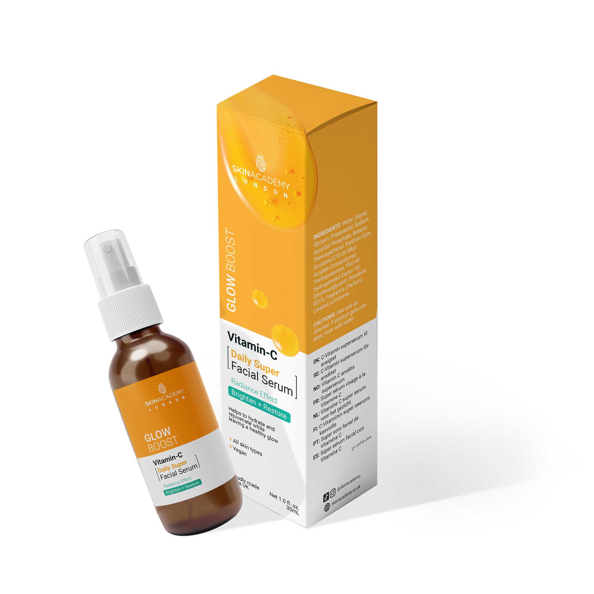 Skin Academy London Glow Boost Daily Hydration Facial Serum - Image 2