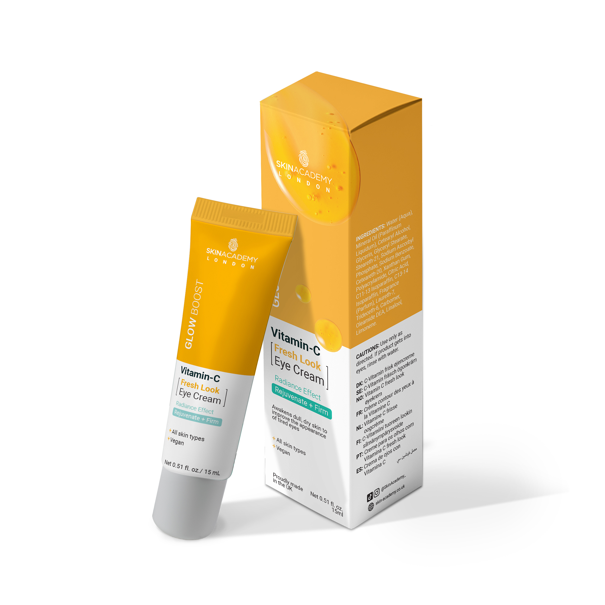 Skin Academy London Glow Boost Fresh Look Eye Cream - Image 2
