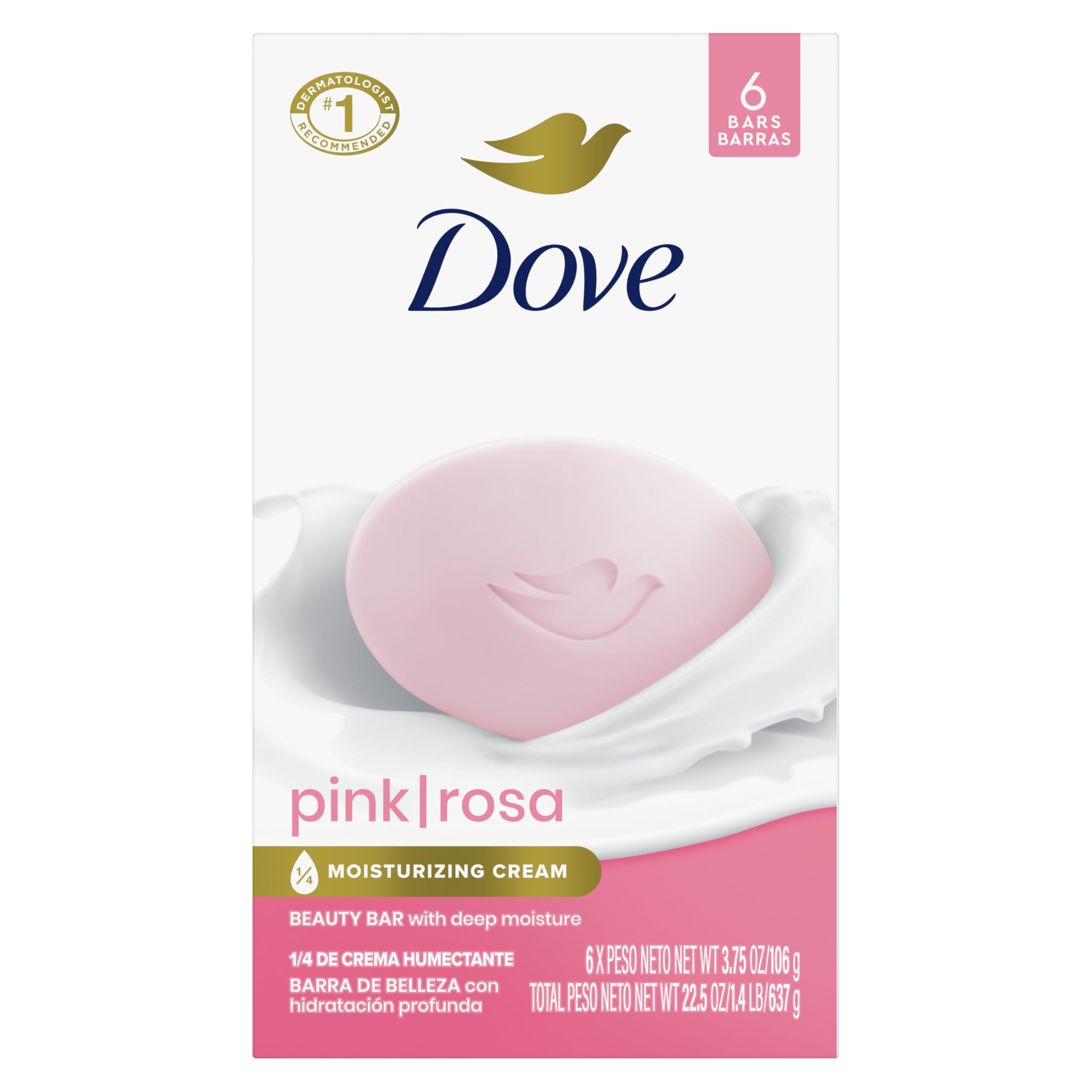 Dove Soap 6 Pack Pink